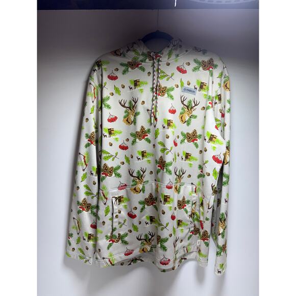 Magellan Outdoors Holiday Christmas Hoodie XL Pullover Kangaroo Pocket Lined - Picture 4 of 11